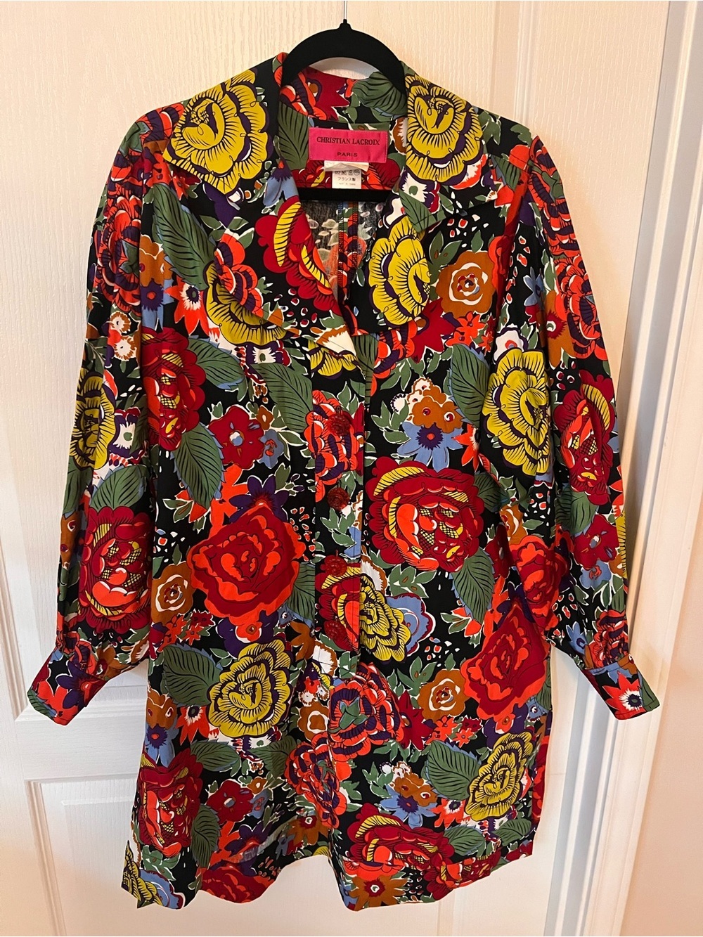 Christian Lacroix Pink Floral Cotton Garment